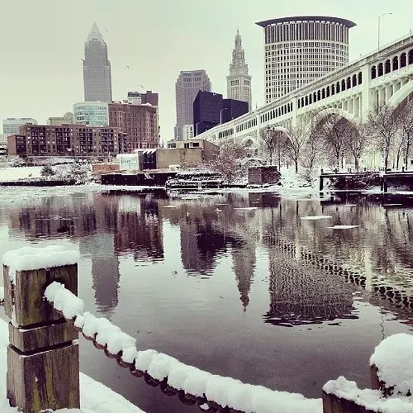 Photo of the Day A Snow Capped Cleveland Scene and Heard Scene's