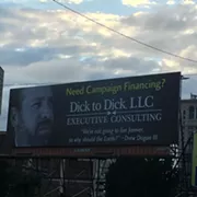 Who's the Dick Behind the "Dick to Dick LLC" Billboard on Carnegie?