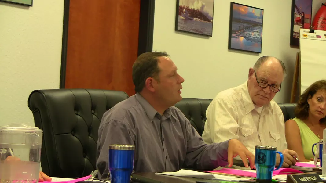 Commissioner Mike Wilson explains the realities of the bay District's fiscal situtation - BY JOHN OSBORN