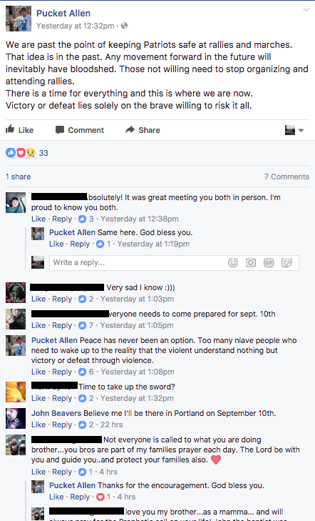 Patriot Prayer supporter and bigoted street preacher Allen Pucket said this last week Patriot Prayer supporter and bigoted street preacher Allen Pucket said this last week