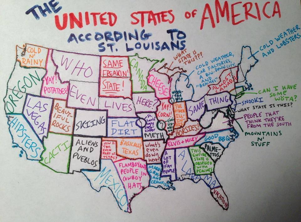 Aliens, Fatties and Miley: Map Shows The United States According to St. Louis | News Blog