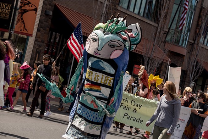 Teafly's Water Guardian, part of the Earth Day Fair & Parade Saturday. - THE ENVIRONMENTAL CENTER