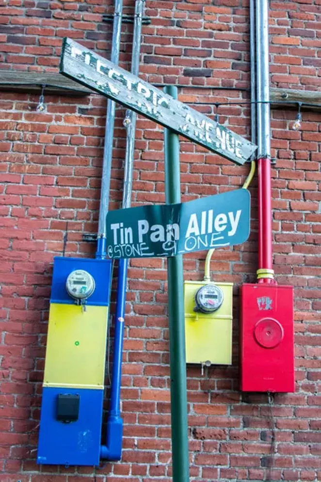 Tin Pan Theater is nestled downtown at the intersection of Electric Avenue and Tin Pan Alley. - KEELY DAMARA