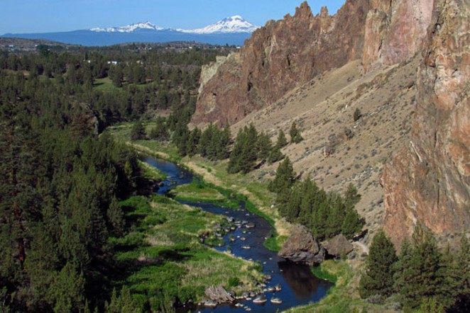 The Crooked River flowing through Smith Rock. - JEFF HOLLET