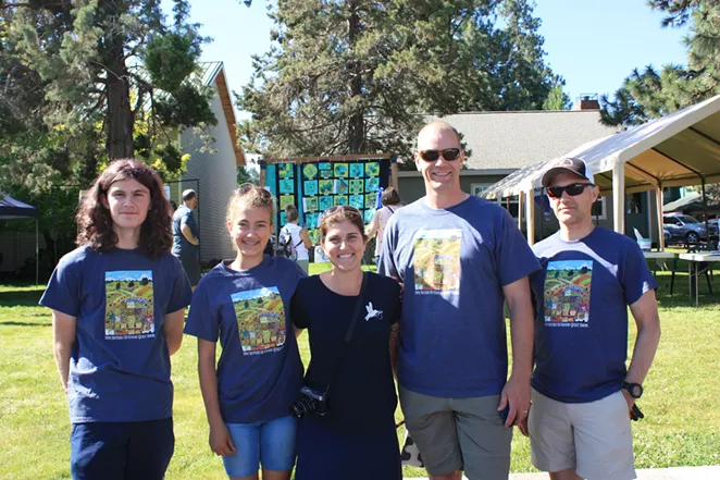 Valori Wells (middle) with family; Braden, Olivia, Jason and Ross - TYLER ANDERSON