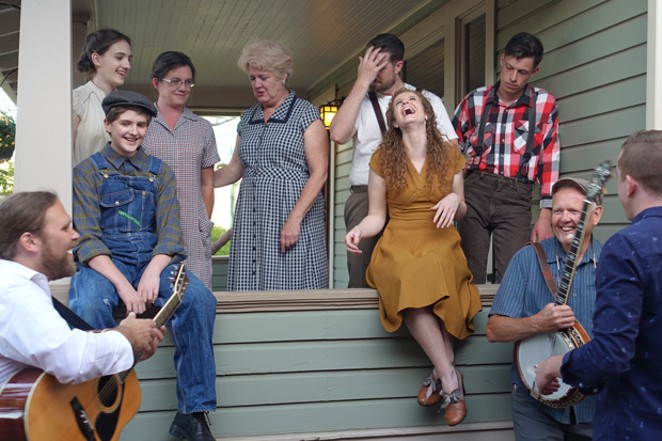 The cast and director of “Bright Star” share a moment off-set. - ELIZABETH WARNIMONT