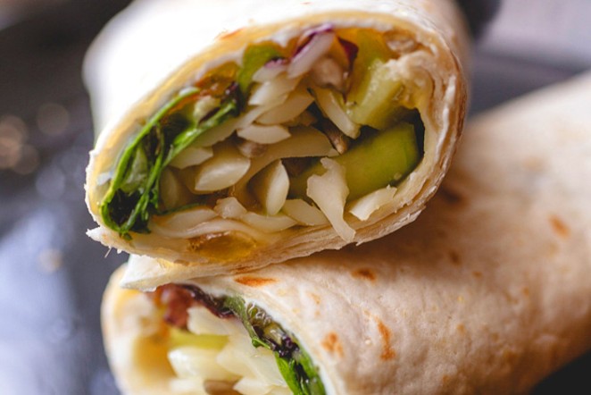 Justy's Jelly amps up a simple wrap sandwich. - TAMBI LANE PHOTOGRAPHY