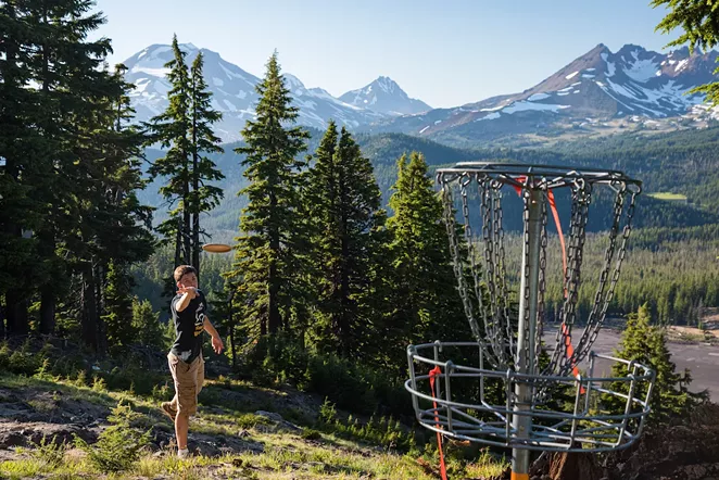 More than 160 people will compete in the disc golf Battle around Mt. Bachelor's Nordic trails this weekend— including at least 50 locals, already registered for the competition. - PHOTO BY STEVE ALIBERTI PHOTOGRAPHY - @STEVEALIBERTI ON INSTAGRAM