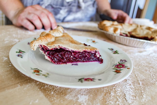 Hot from the oven! The triple berry pie is loaded with Oregon marionberries and other fresh berries. - NANCY PATTERSON
