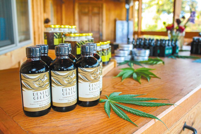 Desert Green’s Companion Support elixir was among the products highlighted at the Hemp Harvest Celebration at Rainshadow Organics Sept. 20. - NICOLE VULCAN