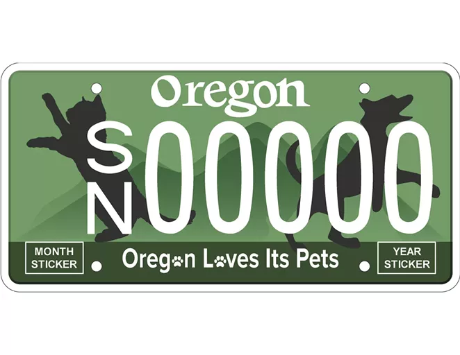 New Oregon license plate provides low-cost spay/neuter services. - LEE ORDONEZ