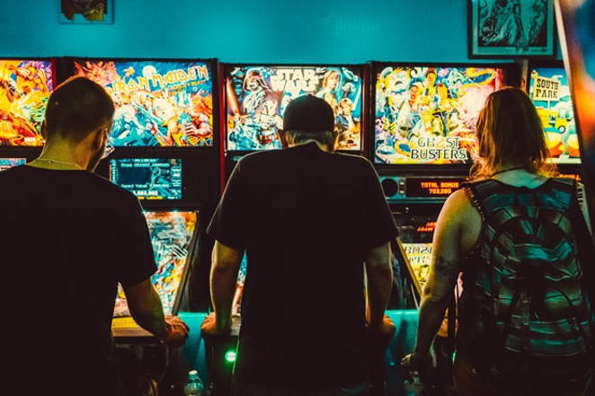 Let&#39;s not take Bend&#39;s pinball options for granted... seeing as pinball was temporarily banned &#10;in at least one part of Oregon in the 1950s. - LOUIE CASTRO GARCIA