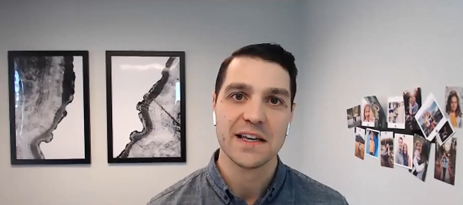 Dave Salciccioli introduced the panelists during the Bend Young Professionals presentation about becoming an effective remote worker. - SCREENSHOT VIA BEND CHAMBER OF COMMERCE