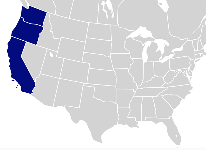 With no uniform decision on closing or re-opening economies coming from the federal level, and each state crafting its own plan, the governors of the three Pacific states in the contiguous United States have formed a pact to re-open the states' economies together. - NOAHNMF, WIKIMEDIA