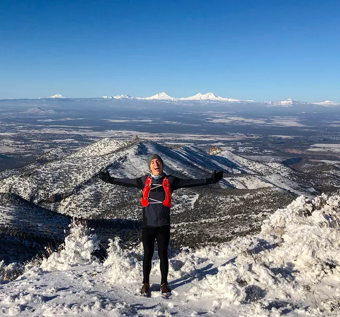 Stockamp takes a moment to enjoy the view as he trained for his 40-mile run. - SUBMITTED BY MARK STOCKAMP
