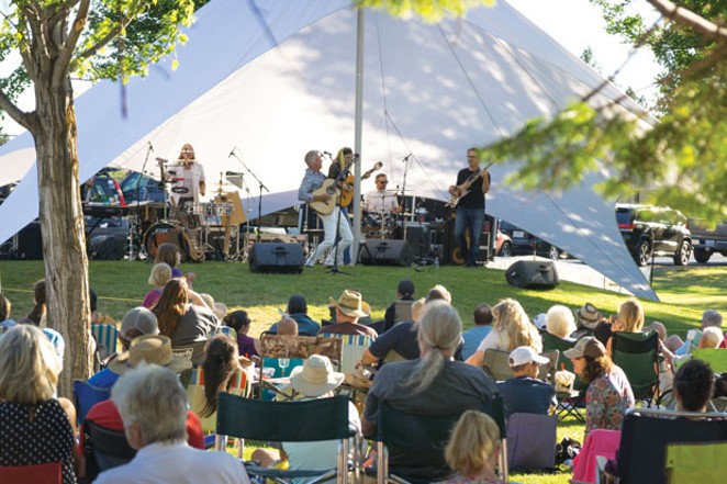 Todd Haaby &amp; Sola Via will open up Music on the Green on June 24, just as they do every year&mdash;but it won&#39;t look quite like this. - COURTESY REDMOND CHAMBER OF COMMERCE