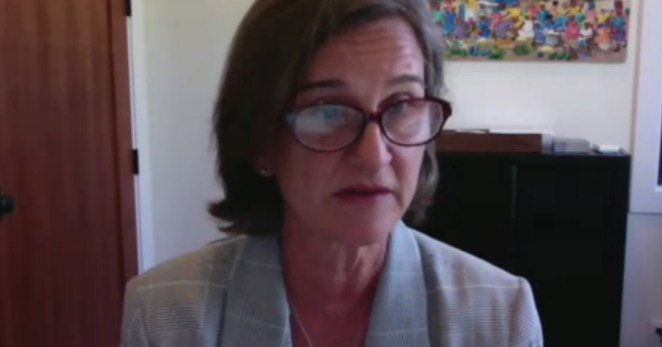 Mayor Sally Russell called an emergency meeting of the Bend City Council Thursday morning to vote on mask enforcement. - SCREENSHOT VIA CITY OF BEND WEBEX MEETING