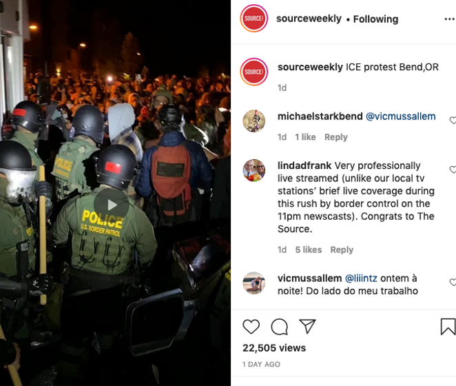 The final tense moments of the standoff between protesters and U.S. Border Patrol police is captured in this 30+ minute video. - SOURCE WEEKLY