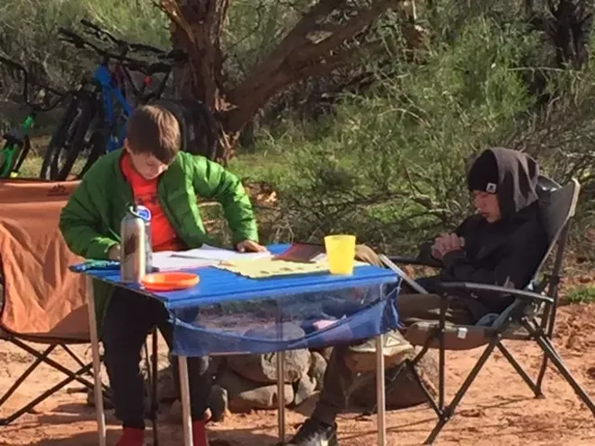 Alyce Pearce started Minds Outside, an enrichment school for elementary students in Bend. Kids will spend the majority of the school day outside working from camping table desks and learning about nature. - ALYCE PEARCE