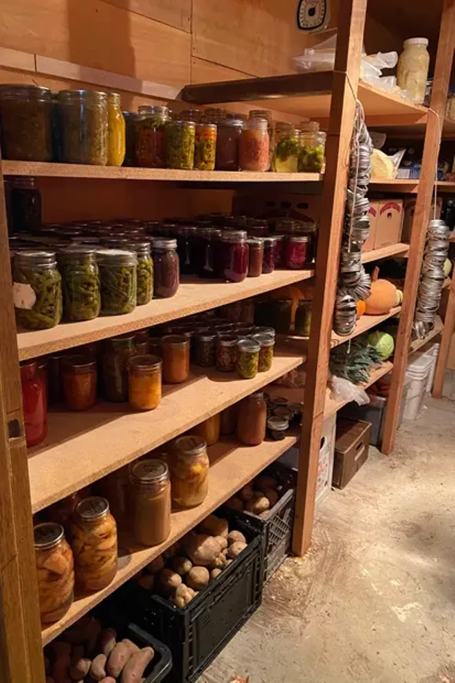 Sammy Jo Graham of Powell Butte shared this photo of her pantry from this year. She canned 400 jars of food, plus stored three full freezers and 400 pounds of produce—plus 50 pounds of homemade cheese. - SAMMY JO GRAHAM