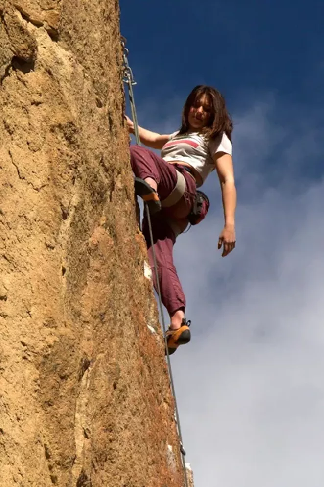 A broken arm led Moxie Hovorka to climbing. - SUBMITTED