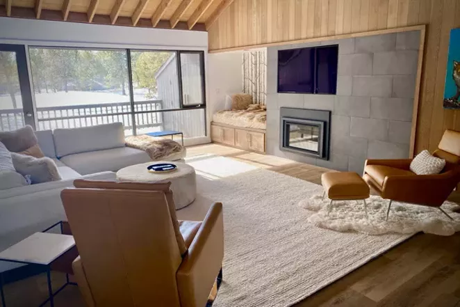 Multiple textures like wallpaper, stone tile, wood flooring and custom cabinetry are used by Hank Hill, founder and owner at Bend Craftsmen Company, in remodels and new builds to create compelling and catchy contrast. - COURTESY HANK HILL