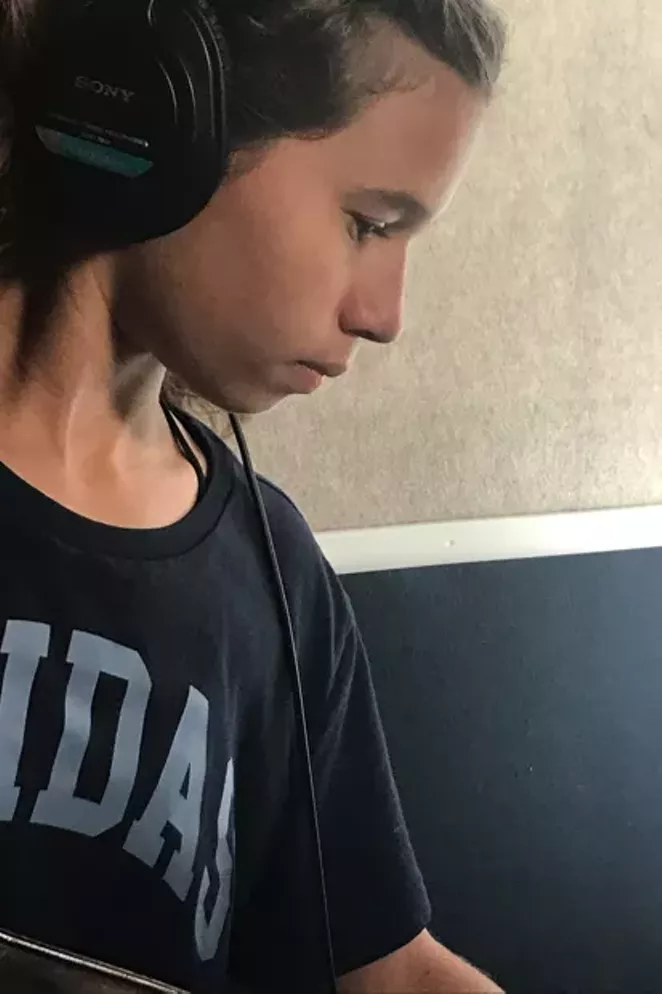 Abigail Johnson during the recording of the Barefoot Melodies album in the summer of 2020. - GABRIEL SHONERD