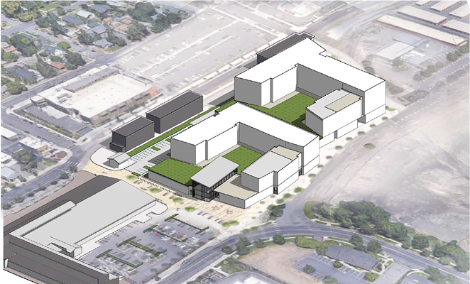 Killian Pacific is looking to build this five story mixed use building across from Market of Choice. - COURTESY OF THE CITY OF BEND