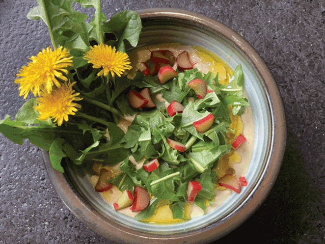 Add in dandelion greens and you have a fresh dose of new spring growth for your belly. - ARI LEVAUX