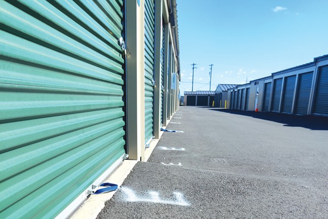 Storage units are marked E for empty. Most items have been claimed despite the former owner delaying the process of providing a list of tenants, but five units remain untouched. - JACK HARVEL