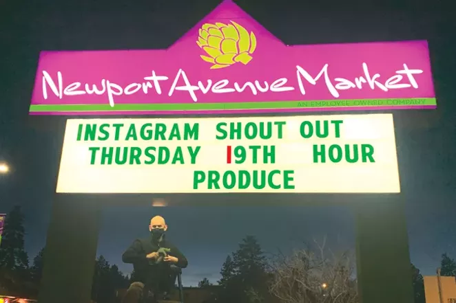 Newport Market added a shoutout on its sign in honor of Ben Capelin's efforts to grab a date. From there, Capelin's friend Chi Patel launched a speed dating event to make finding love a bit easier in Bend. - COURTESY CHI PATEL