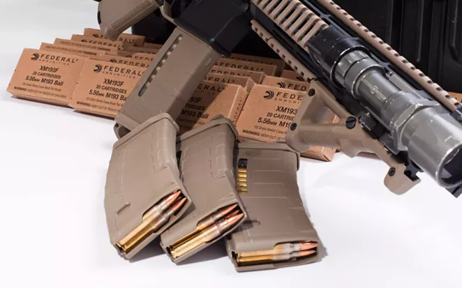 High-capacity magazines like those found here could not be legally sold in Oregon if Lift Every Voice Oregon's ballot measure is successful. - COURTESY OF JOE CEREGHINO VIA WIKIMEDIA