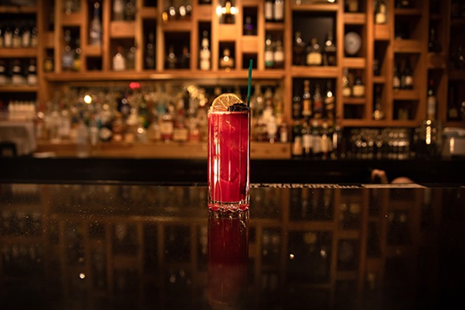 Roam's Popular Blood Moon Cocktail Made with vodka and Earl Grey Tea - COURTESY ROAM