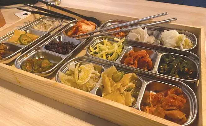 The banchan (small side dish) sampler at Yoli will do a dance all over your tastebuds. - JARED RASIC