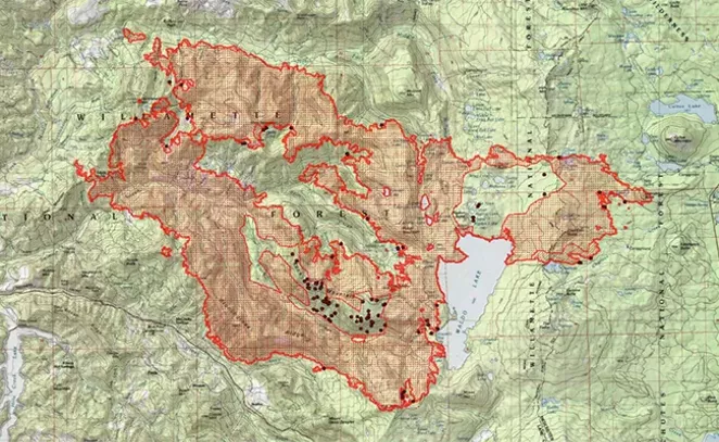 The Cedar Creek fire jumped from 18,000 acres to over 86,000 acres in just one week. It's now over 92,000 acres. - COURTESY OF INCIWEB