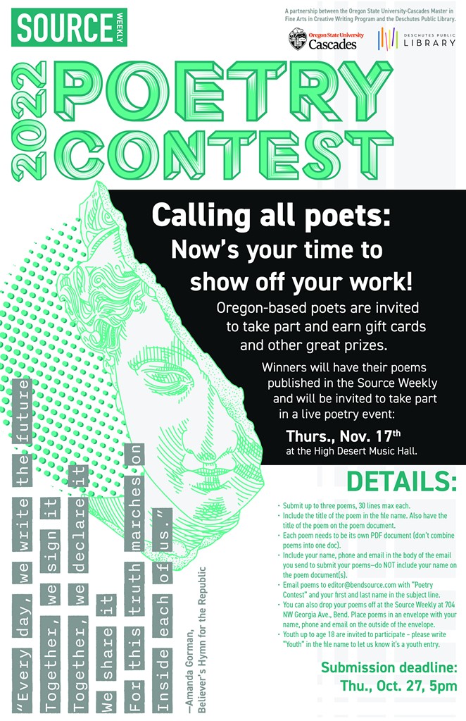 Calling Oregon poets: It's contest time!