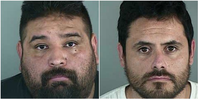Mauricio Lima and Isaac Dominguez pictured above, are alleged by the FBI to be ring leaders of a major drug ring in Central Oregon. - LANE COUNTY JAIL