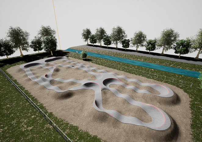 A rendering of the proposed asphalt pump track slated for construction at Homestead Park in Redmond. - CITY OF REDMOND/VELOSOLUTIONS