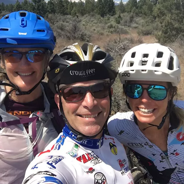 The author, at center, and friends on Beast Mode day. - DAVID SWORD