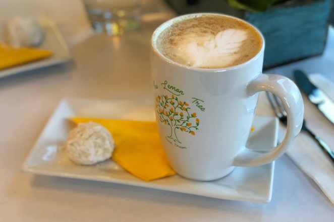 Each coffee drink is served with a delicate amaretto cookie. Dunking is optional. - LISA SIPE