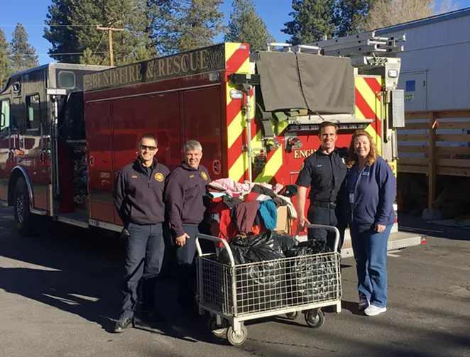 City of Bend Fire crews during a clothing drive. - CITY OF BEND FIRE DEPARTMENT