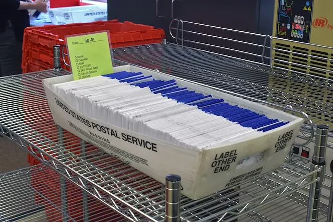With Oregon's mail-in voting system, ballots come into the county clerk's office for weeks. - JACLYN BRANDT