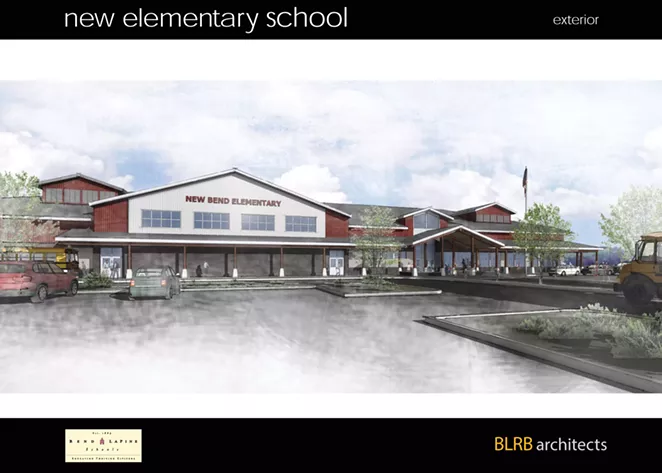 A rendering of the new elementary school in north-central Bend. - BEND-LA PINE SCHOOLS