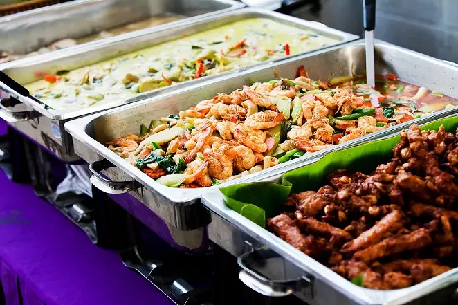A Thai food buffet. - CANSTOCKPHOTO.COM