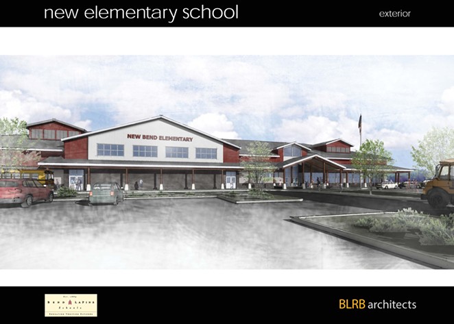 A rendering of the as-yet-unnamed new elementary school in north-central Bend. - BEND-LA PINE SCHOOLS