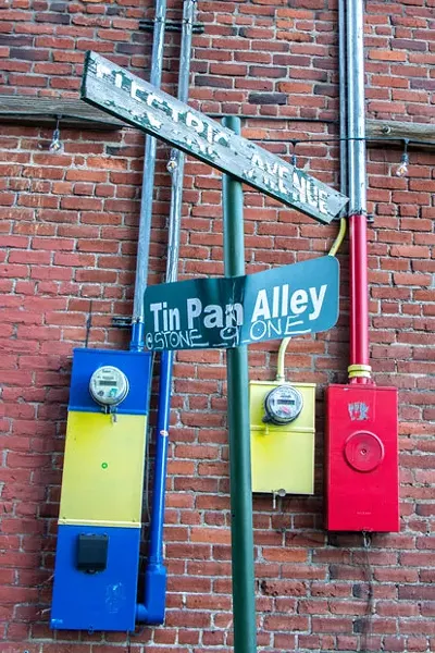 Tin Pan Theater is nestled downtown at the intersection of Electric Avenue and Tin Pan Alley. - KEELY DAMARA