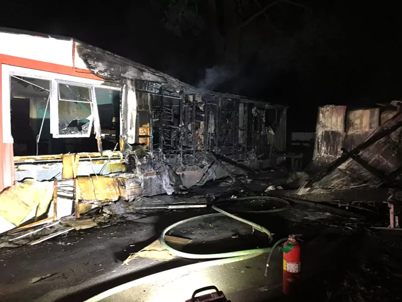 This house was started by improper disposal of legal fireworks and is considered a total loss, according to Bend Fire. - BEND FIRE DEPARTMENT