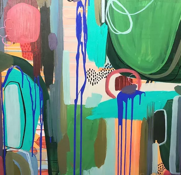 This work, Palms, is by Kristine Cooper. - KRISTINE COOPER
