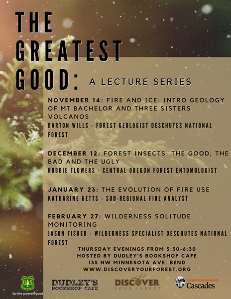 The Greatest Good Lecture Series Dudleys Bookshop Cafe