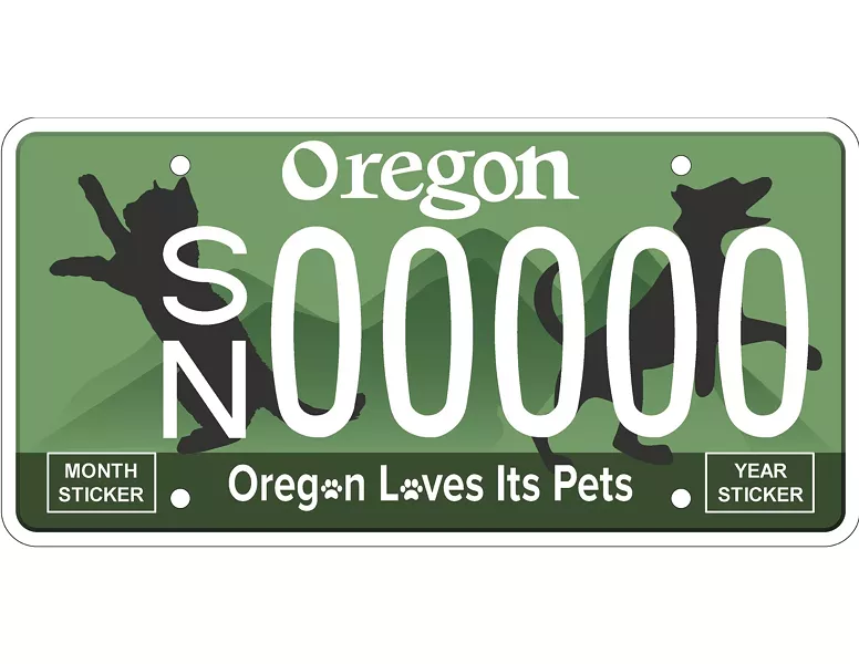 New Oregon license plate provides low-cost spay/neuter services. - LEE ORDONEZ
